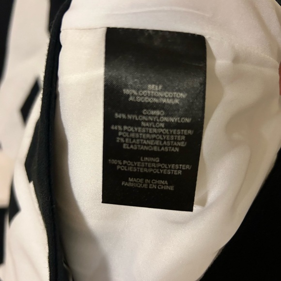 NWT lined Tibi dress black and white pattern with black trim - Picture 2 of 6